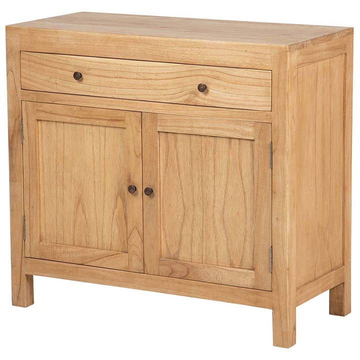 Skab 1 skuffe 2 døre Mindi-træ 90x40x82 cm_334024 for engroshandel hos Garpe Interiores - GARPE GROUP - GARCÍA PÉREZ Y CÍA S.L.-