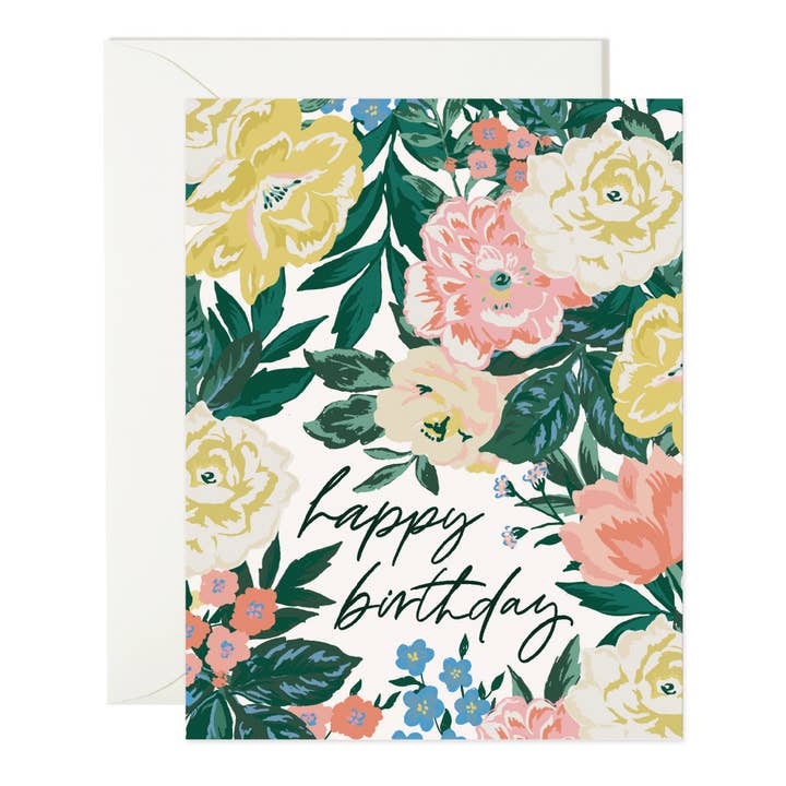 Happy Birthday Bouquet Floral Card for wholesale by Cassidy Demkov