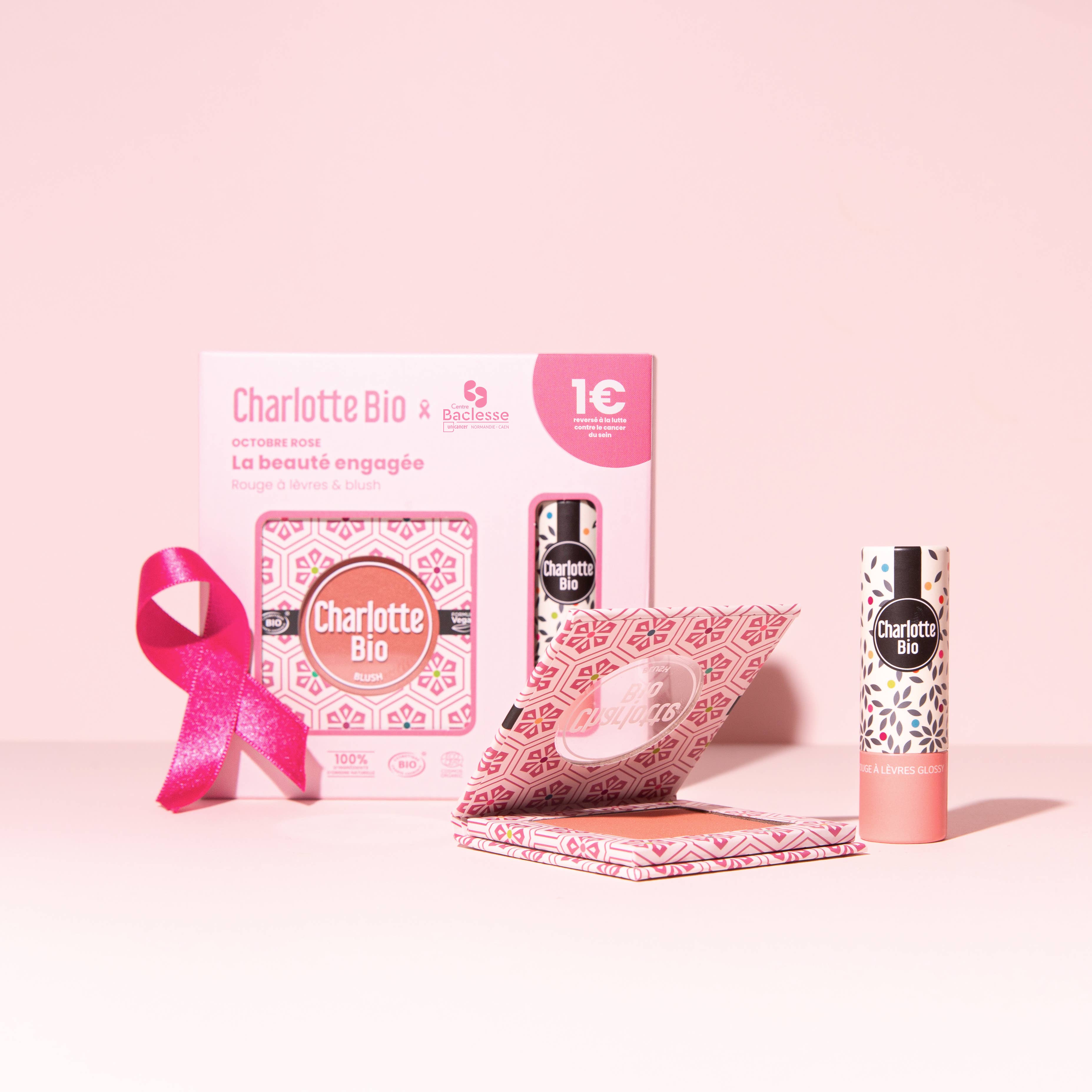 CHARLOTTE BIO - Vendita all'ingrosso Borsa per trucchi/cosmetici - Cofanetto Solidale Ottobre Rosa