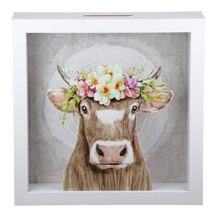 Square piggy bank Adelheid white H. 17 cm, PU 8 for wholesale on Faire3