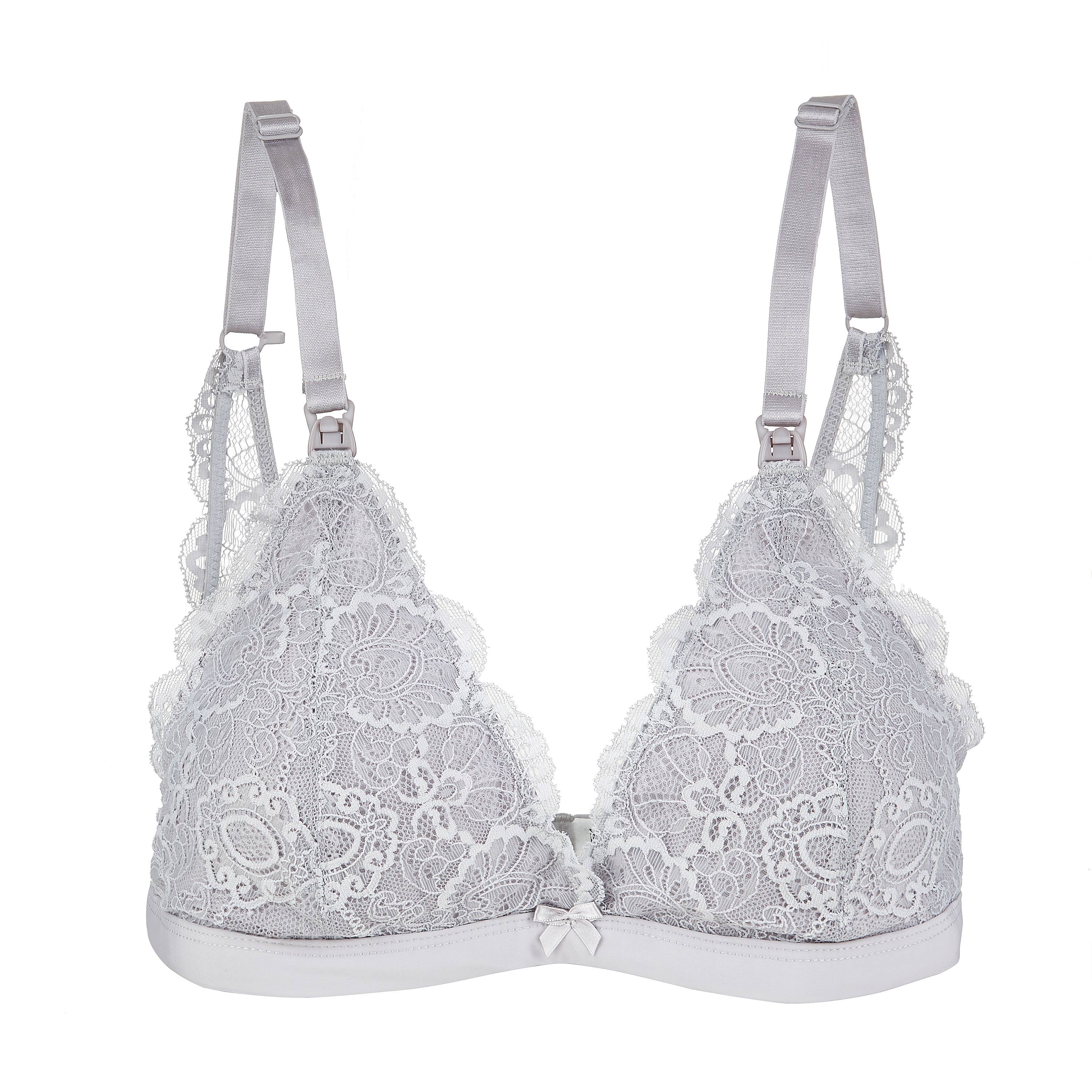 Gris Francés Bralette de lactancia de encaje (gris francés) de venta al por mayor en Faire