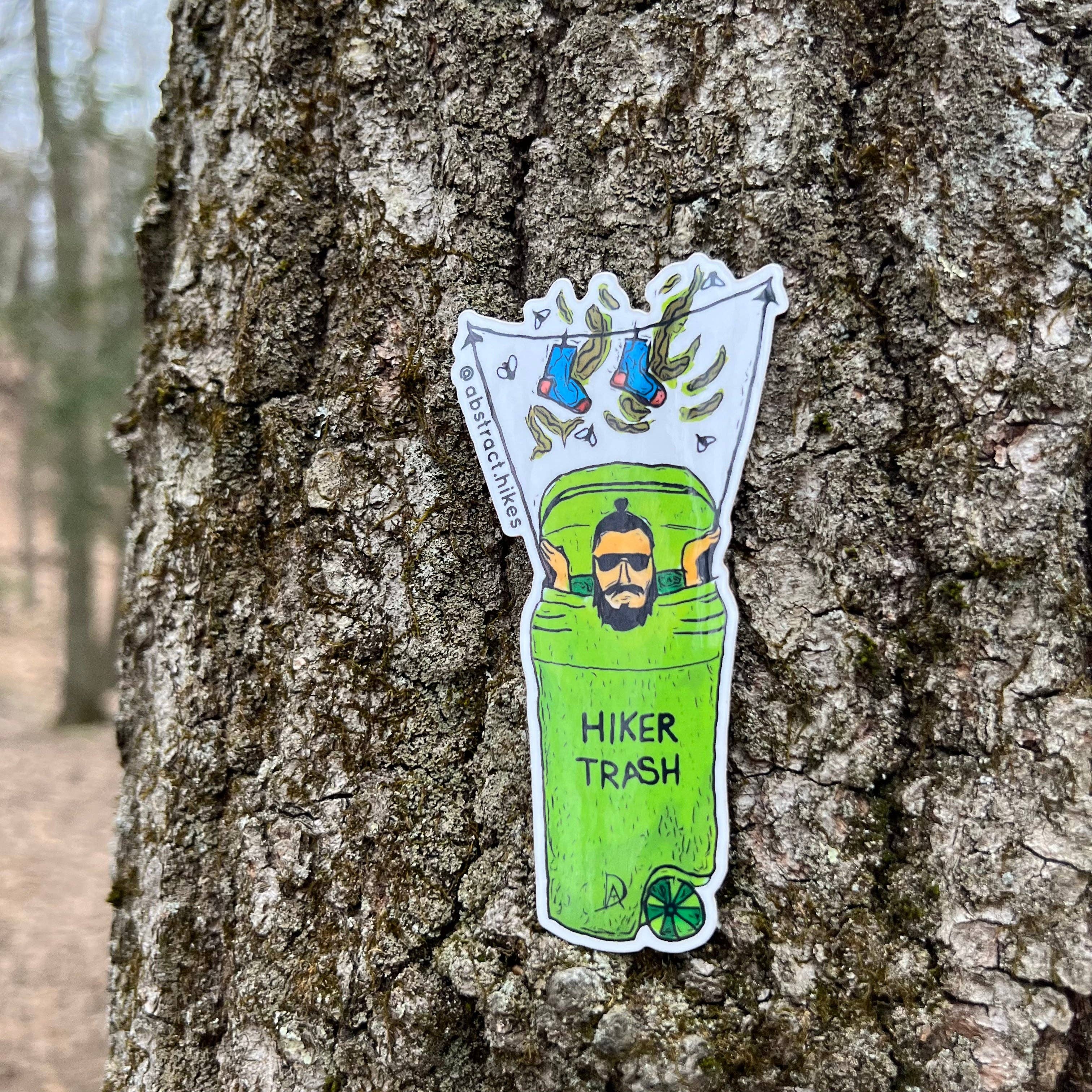 Abstract Hikes - Wholesale Sticker - Hiking Sticker: "Hiker Trash Man"4