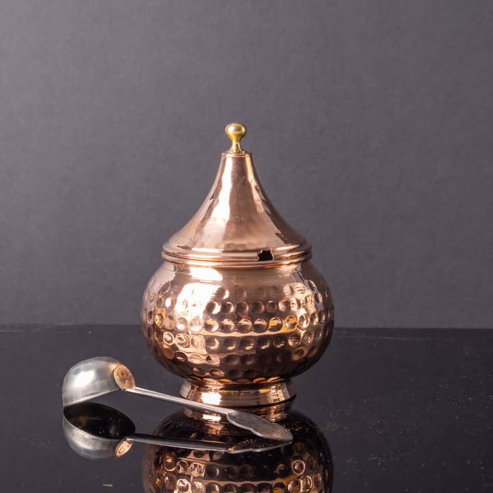 Kayrana - Wholesale Spice Rack - Hand Forged Copper Spoon Dome Spice Rack