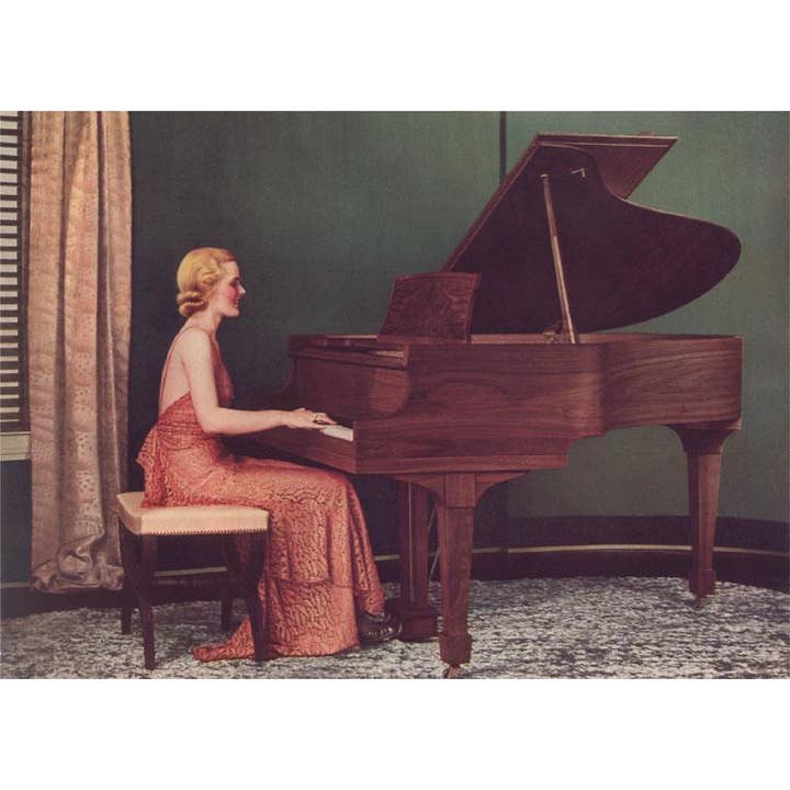 Found Image Press - Wholesale Postcard - Postcard MS-378 Woman at Piano