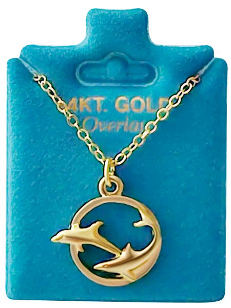 Collana Cerchio Delfino Made In USA Oro o Argento per la vendita all'ingrosso da parte di New England Gold Inc.