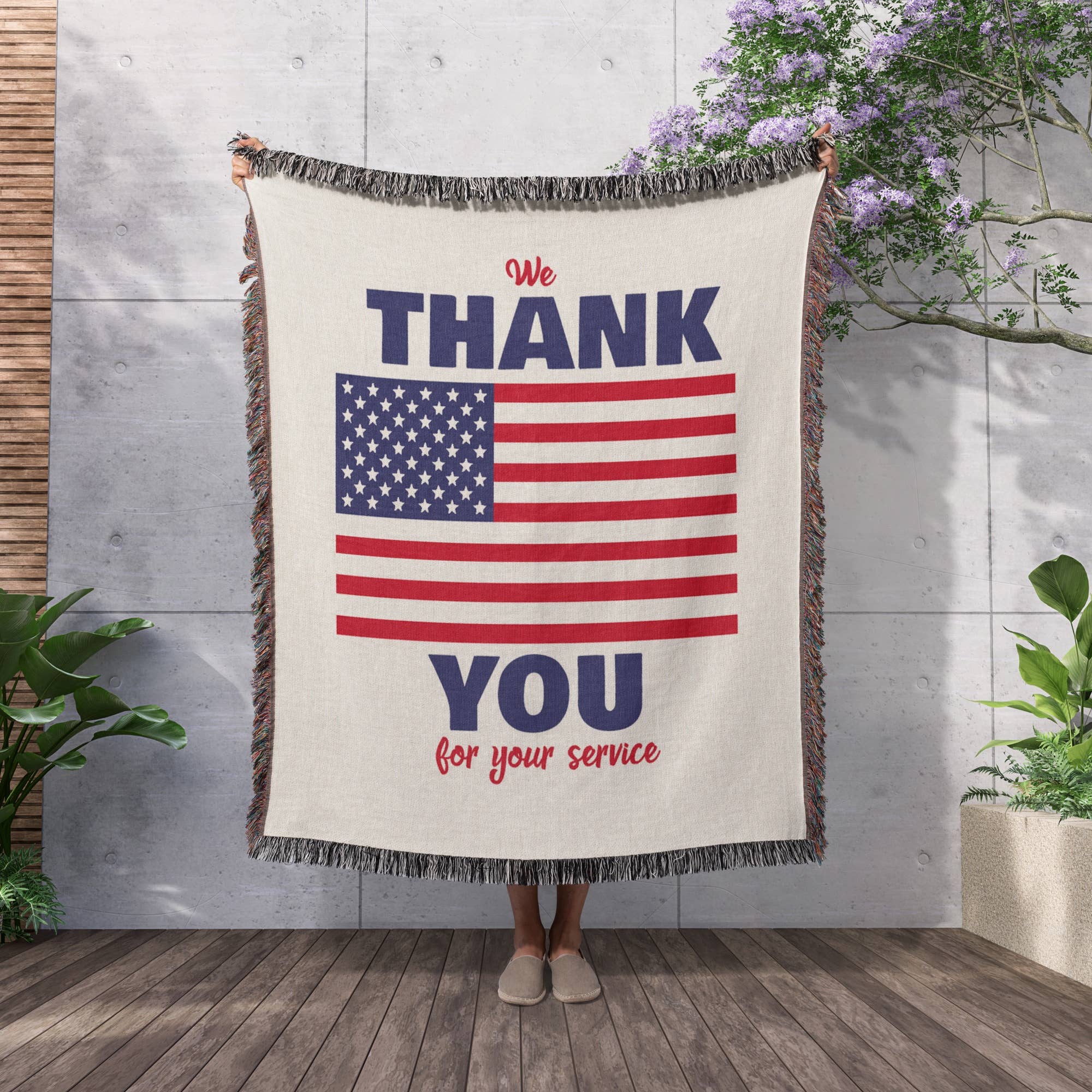 3dRose - Wholesale Throw Blanket - 3dRose, We Thank You For Your Service - Veteran, Blanket2