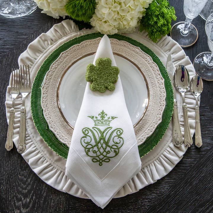 Arte Italica & Crown Linen Designs - Wholesale Dinner & Cloth Napkin - Crest Large Napkin