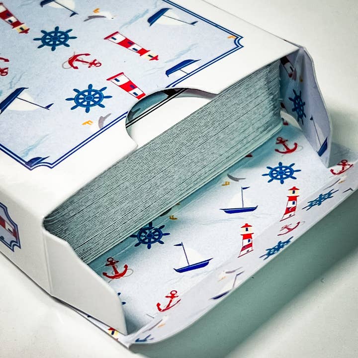 Superior Print on Demand - Wholesale Playing Cards - NAUTICAL Playing Cards, Sail Boat, Anchor, Lighthouse
