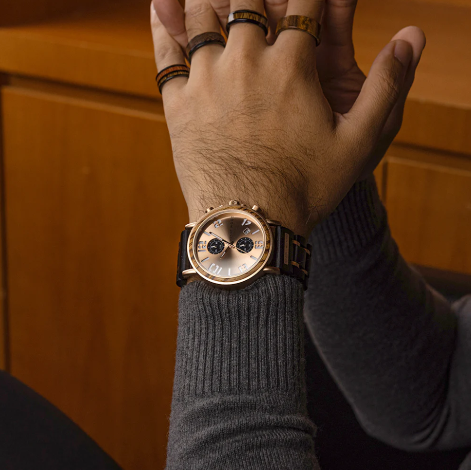 AvantWood - Wholesale Wrist Watch - Men's - Pilot - Rose Gold - Men's Watch5