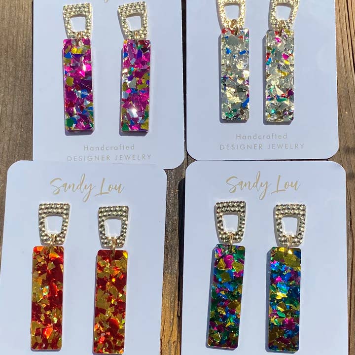 Confetti Glam Dangle Sticks Earrings and other Purchase Wholesale confetti sticks. Free Returns & Net 60 Terms on Faire trending on Faire.