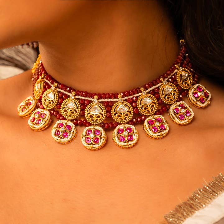 Set Rani Gulabi Kundan per la vendita all'ingrosso da parte di Vinnis Jewelry