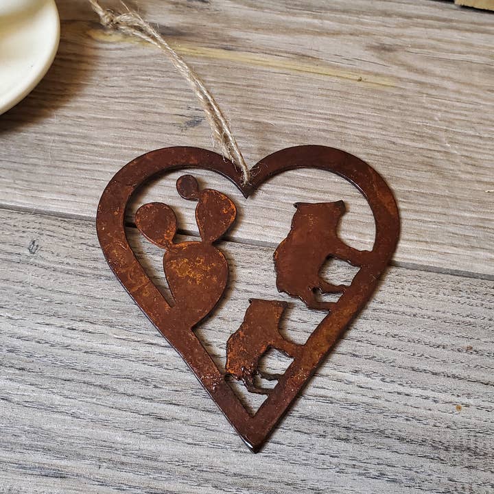 Metal Javelina Ornament for wholesale by Sonoran Desert Metal