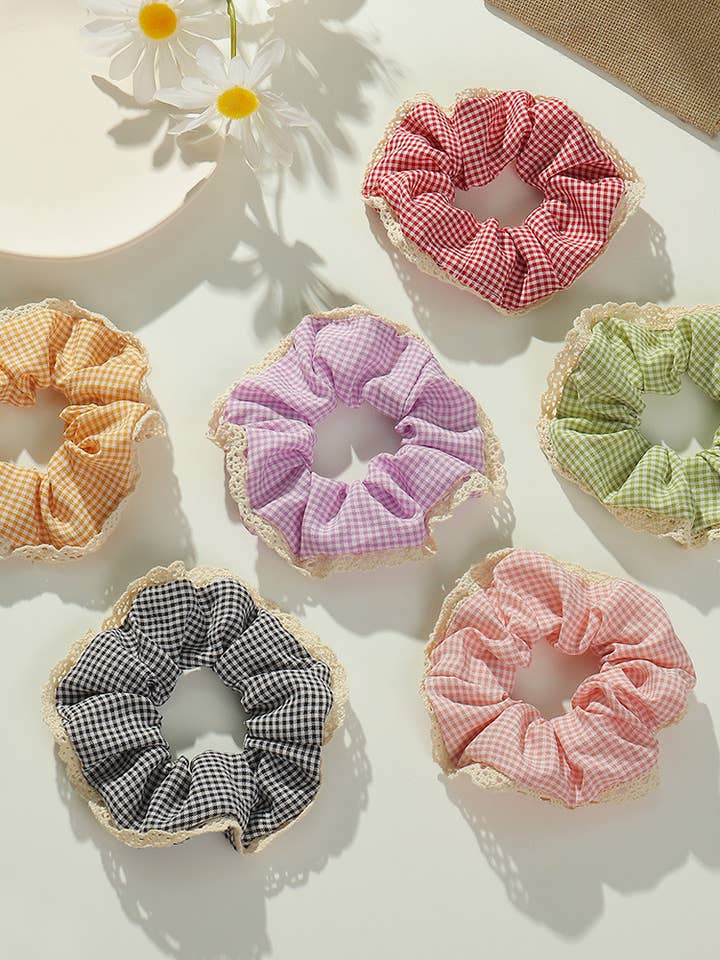 Renda Rettice Renda Scrunchies por atacado de LAZYDAISYSWIMWEAR