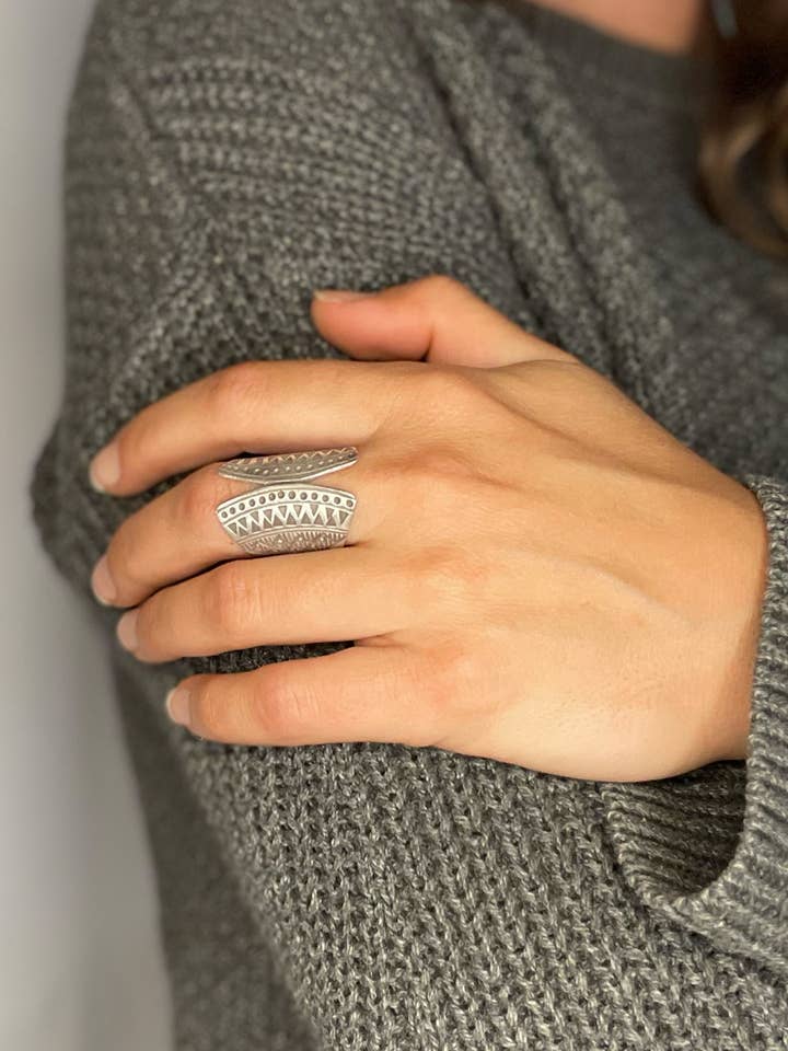 Zig Zag Tribal Butterfly Ring for wholesale by Zig Zag Asian Collection