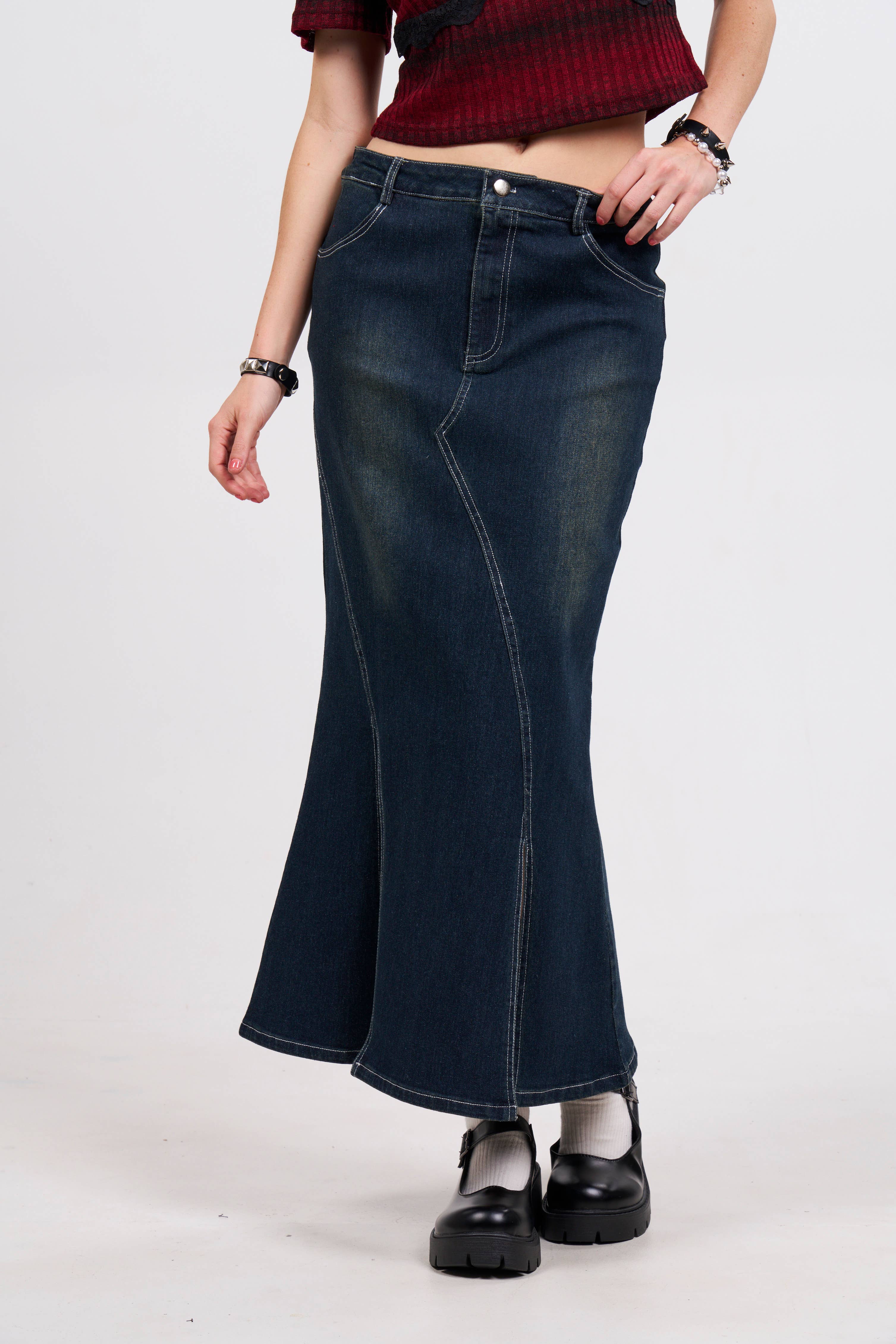 Pretty Damage - Wholesale Skirt - Women's - Down With Denim Skirt2