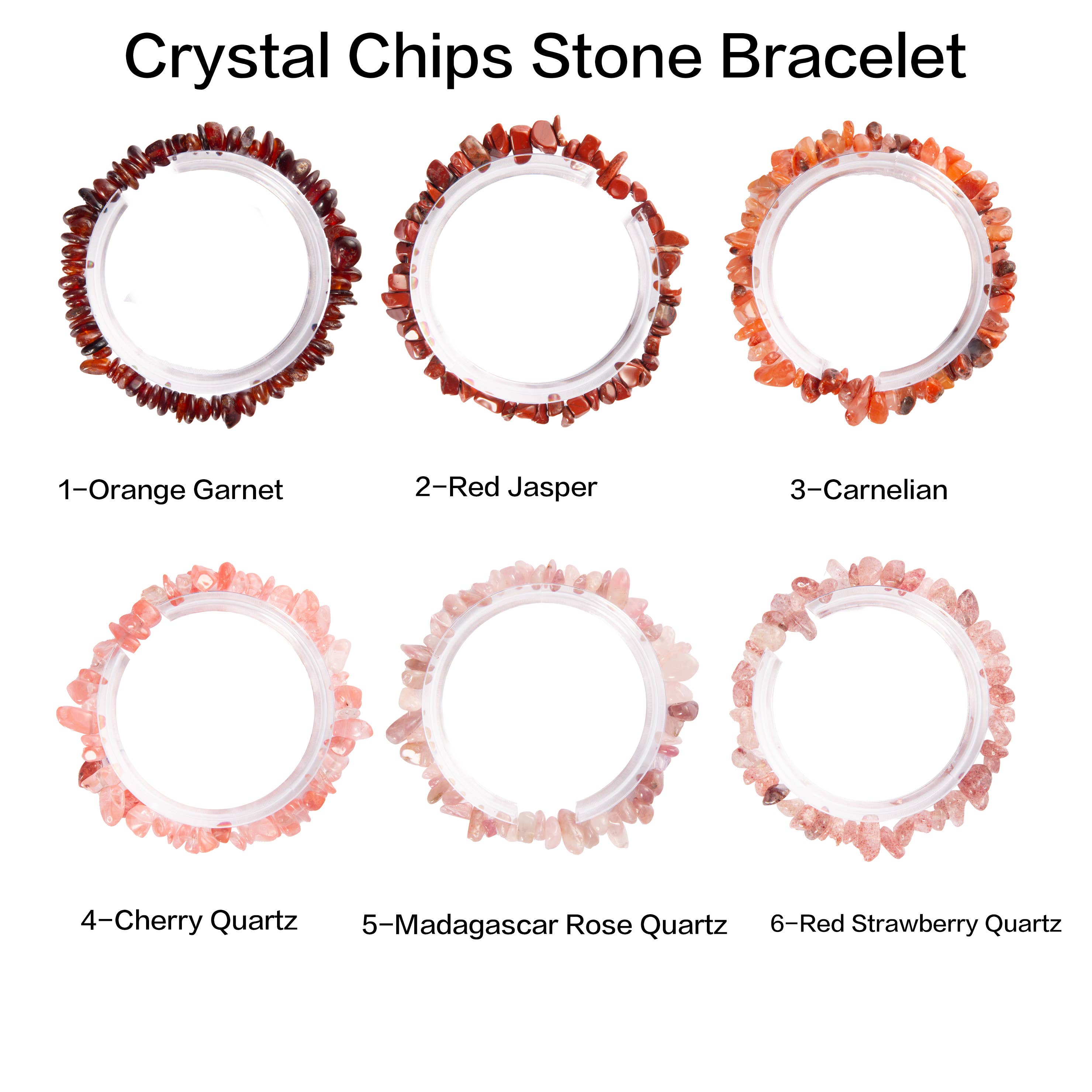 YYDIYcrystal - Wholesale Beaded Bracelet - 4PCs Crystal Bracelets for Couples, Women's chips Bracelet 7