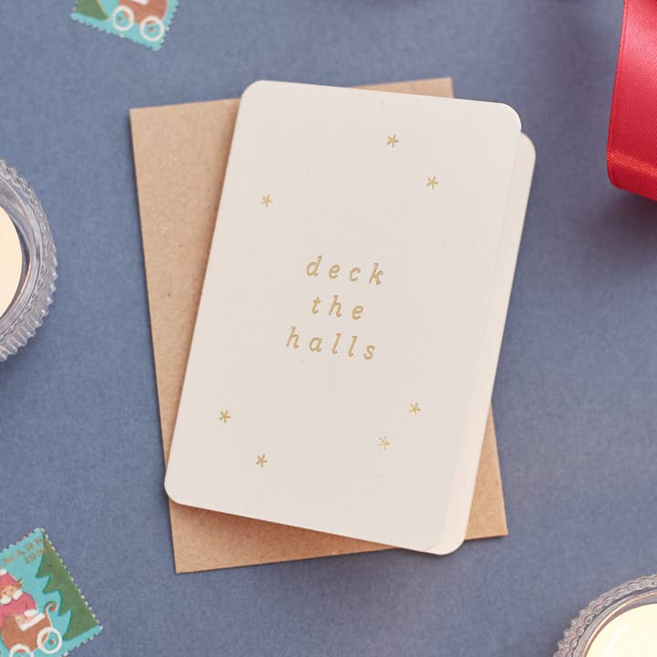 Another Loop - Wholesale Christmas card - Deck The Halls Mini Christmas Card | Retro Holiday Greeting0