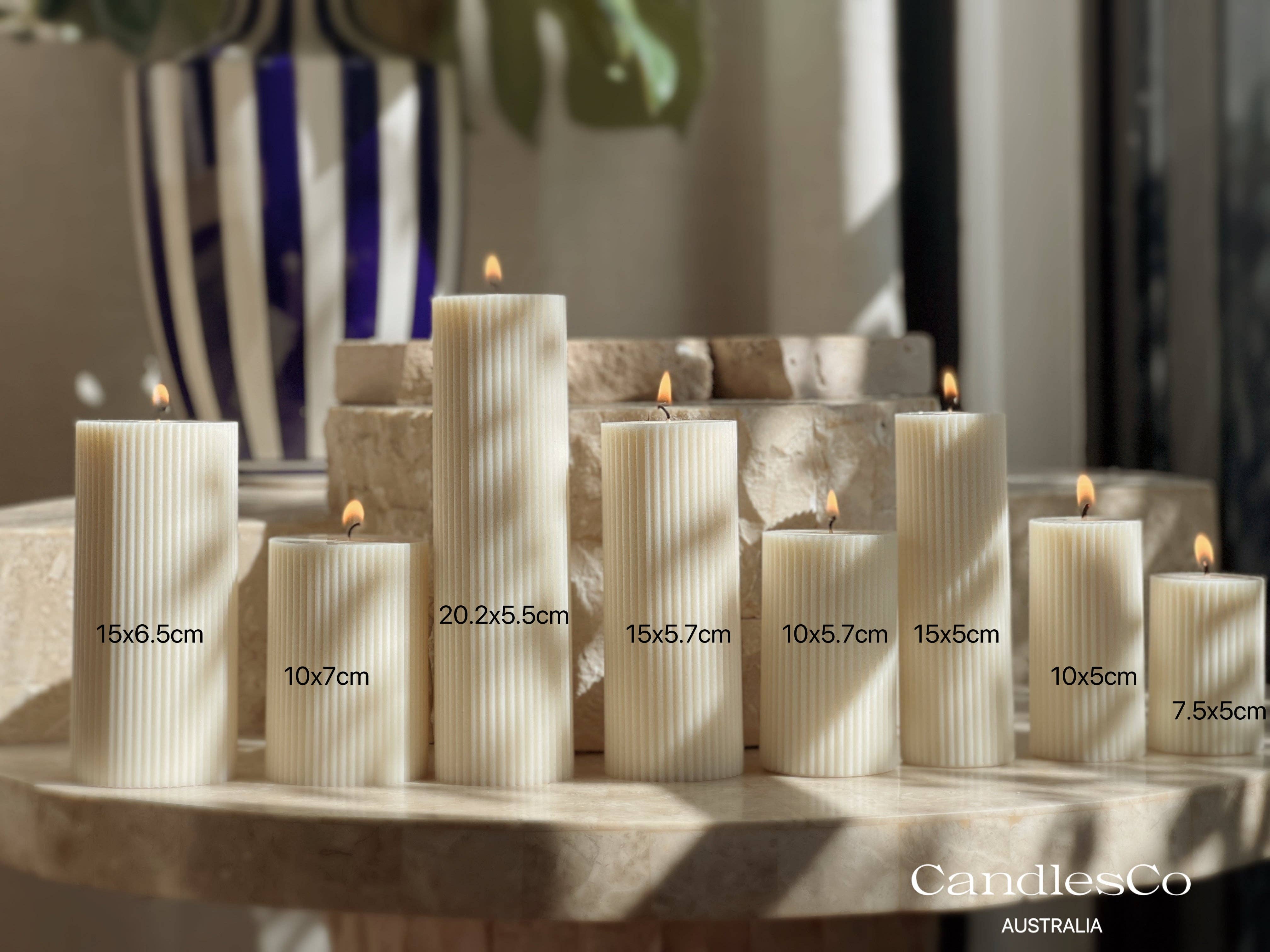 CandlesCo Australia - Wholesale Pillar candle - Classic Hand-Poured Soy Wax Pillar Candle 12
