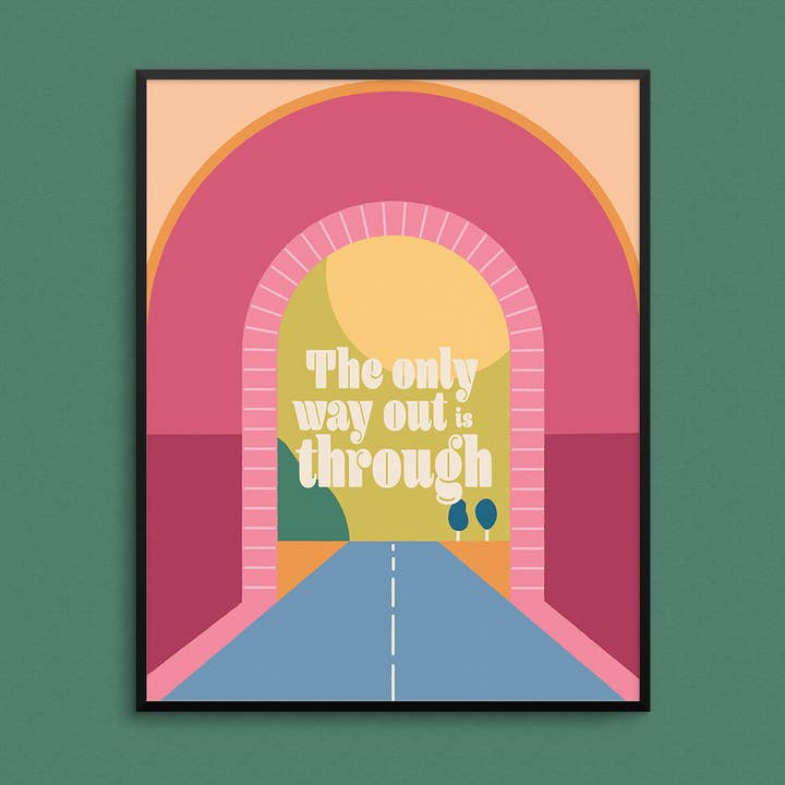 The Only Way Art Print for wholesale by Mad Love Creative Co.