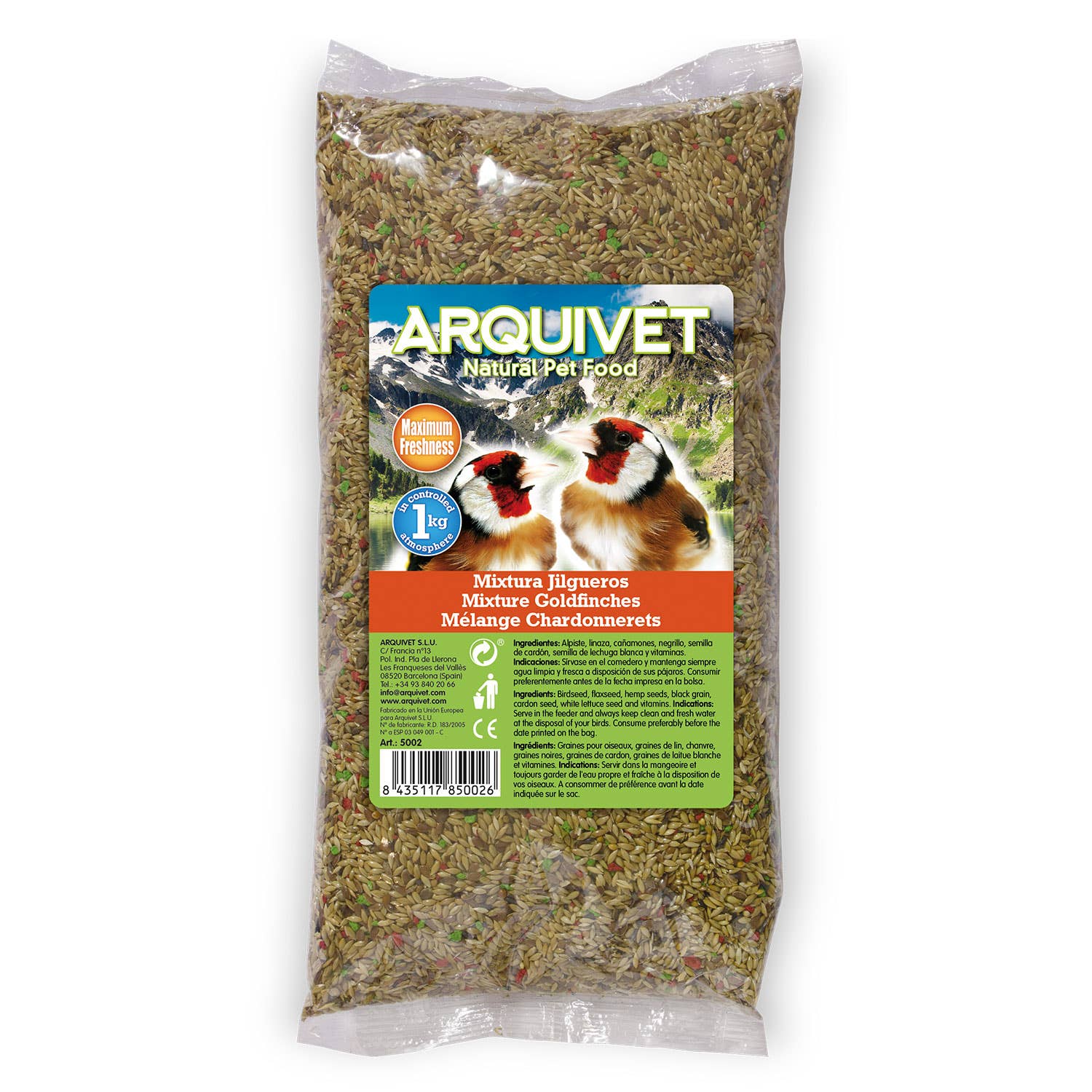 ARQUIVET, S.L.U. - Wholesale Pet Food - Not Cat/Dog - Goldfinches Mix 1 Kg1
