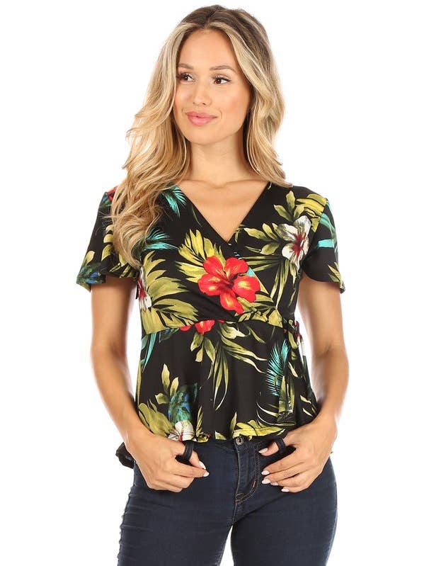 Runway Wrap Top for wholesale by VIBE Apparel Co