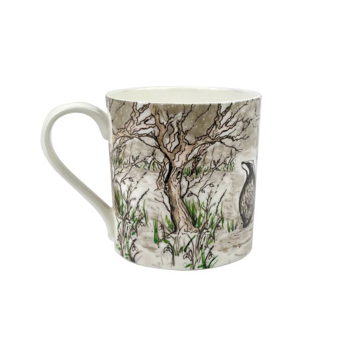 Heaven Scent Incense Ltd - Wholesale Coffee Mug - NEW! Badger Illustrated 375ml Bone China Mug2
