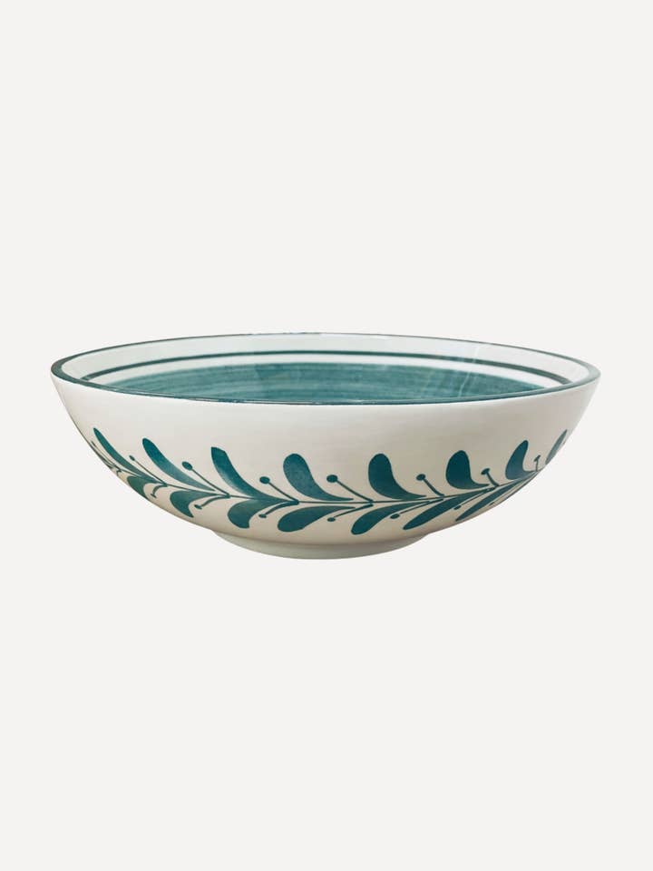 Helecho Salad Bowl, Teal for wholesale by CasaLatina