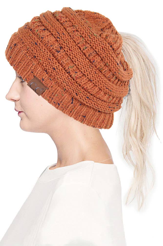 Hana - Wholesale Beanie - Women's - C.C Confetti Ponytail Messy Bun Beanie22
