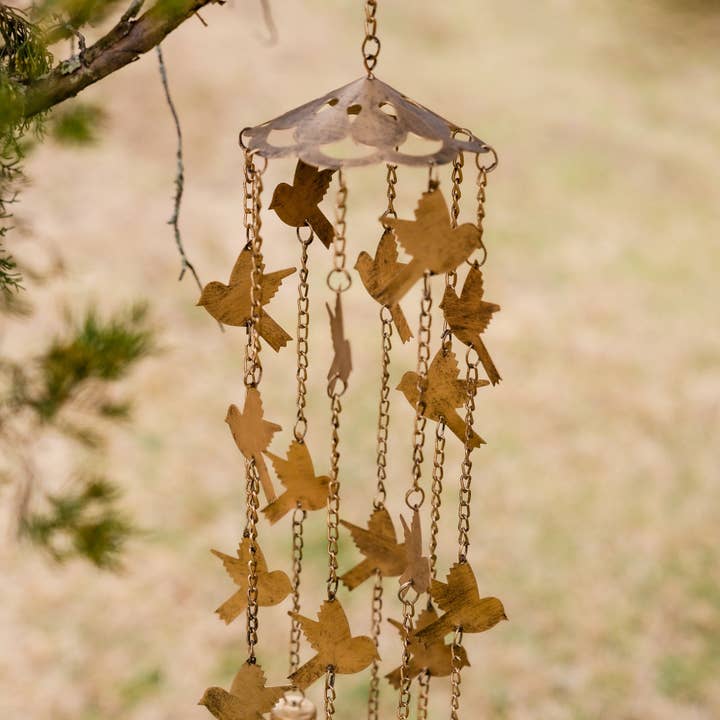 Rahab's Rope - Wholesale Wind Chime - Brass Bird Wind Chime