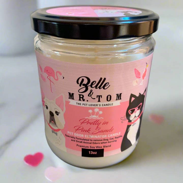Belle & Mr. Tom - Wholesale Jar/Filled Candle - *Pretty in Pink Sands2