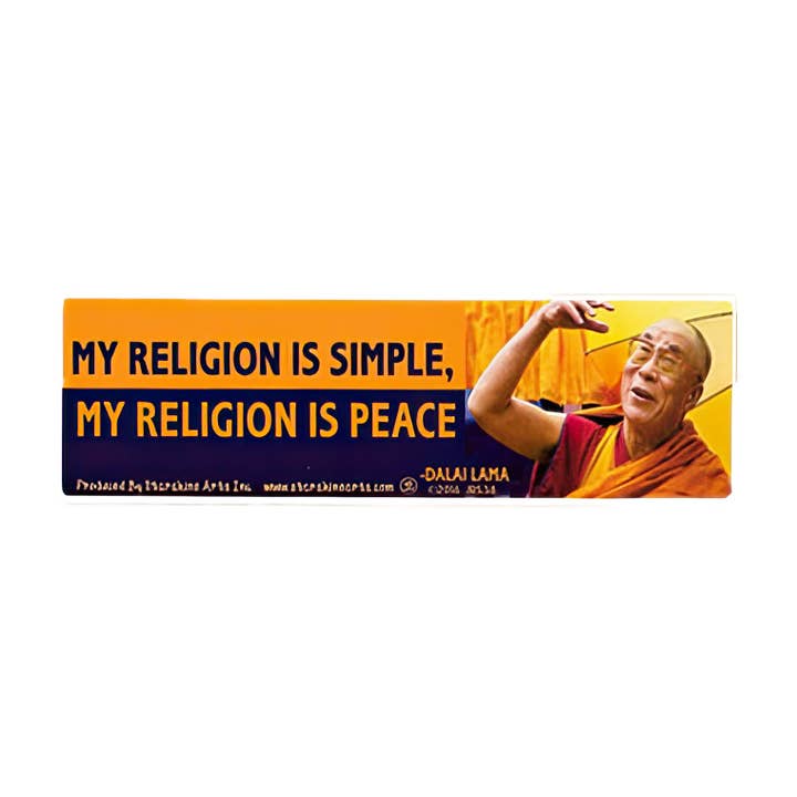 My Religion Is Simple My Religion Is Peace Sticker for wholesale by Gypsy Rose