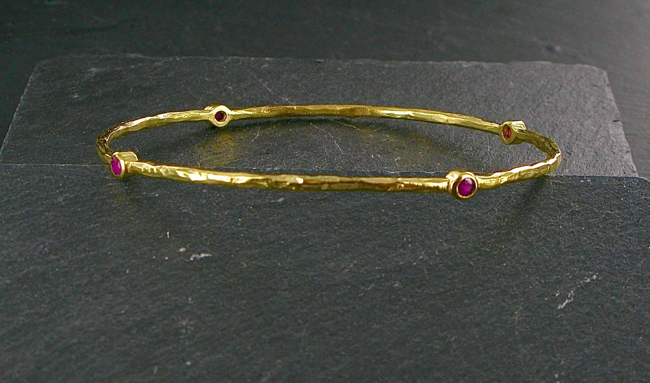 Siren Silver Ltd - Wholesale Bangle Bracelet - Fine Gold Plated Brass Stone Bangle4