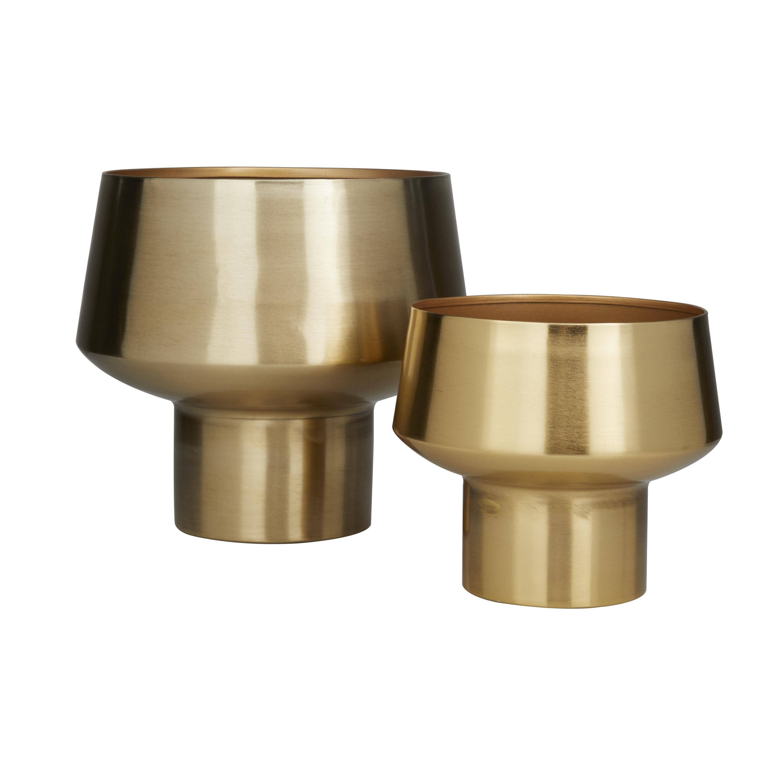 Deco Marché - Wholesale Plant Pot - Glam Gold Metal Planter Set2