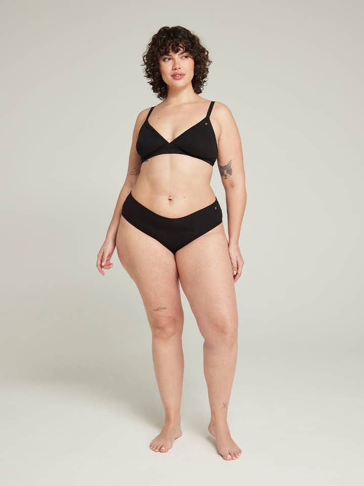 The Organic Cotton Midi Brief 3 Pakke - Sort for engroshandel hos Nudea