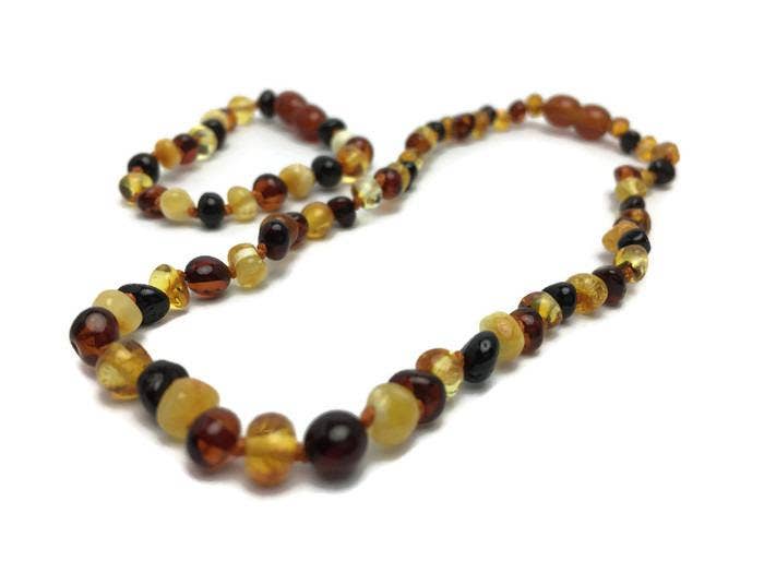 Raw Lemon Baltic Amber Chakra Teething Necklace
