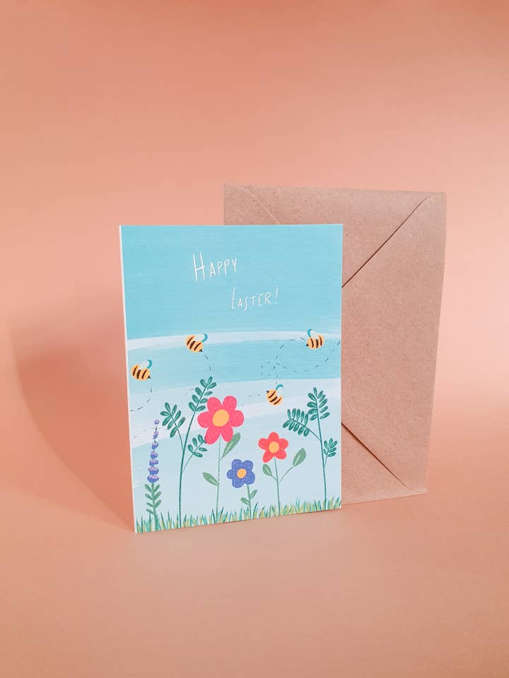 Happy Easter! Greeting Card for wholesale by Anna Obert Illustration