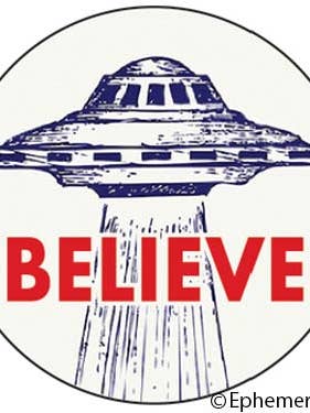Button-Believe for wholesale by Ephemera