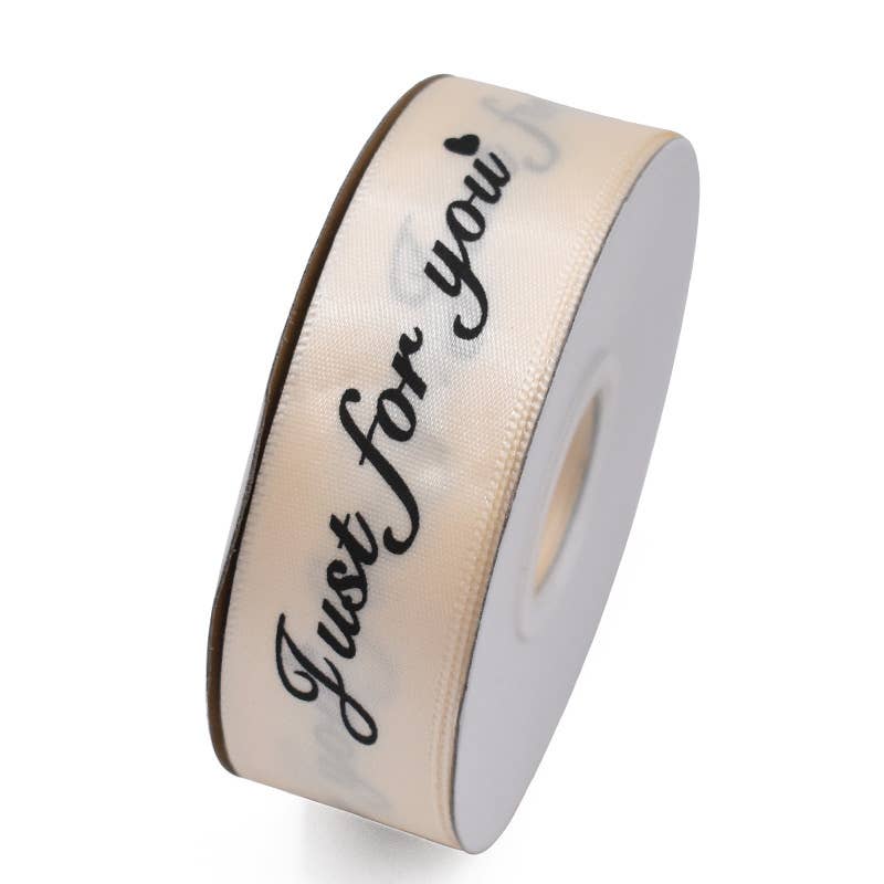 ByHome - Vente Ruban – emballage cadeau - Ruban cadeau large en polyester de 1,0 po x 22 mètres, JUST FOR YOU1