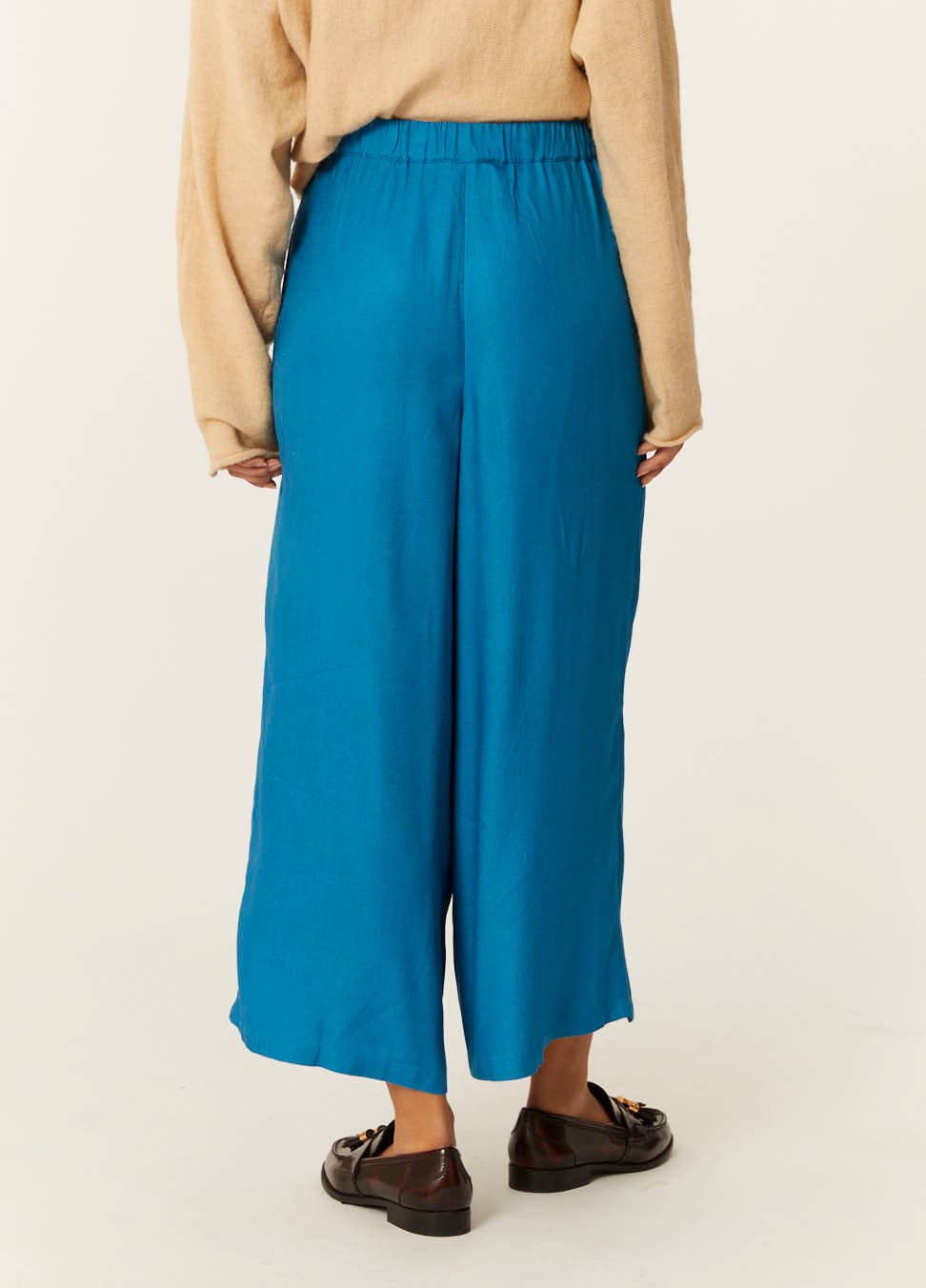 Pepaloves – Calças - Mulher por atacado – CALÇAS LARGAS ECOVERO AZUL1