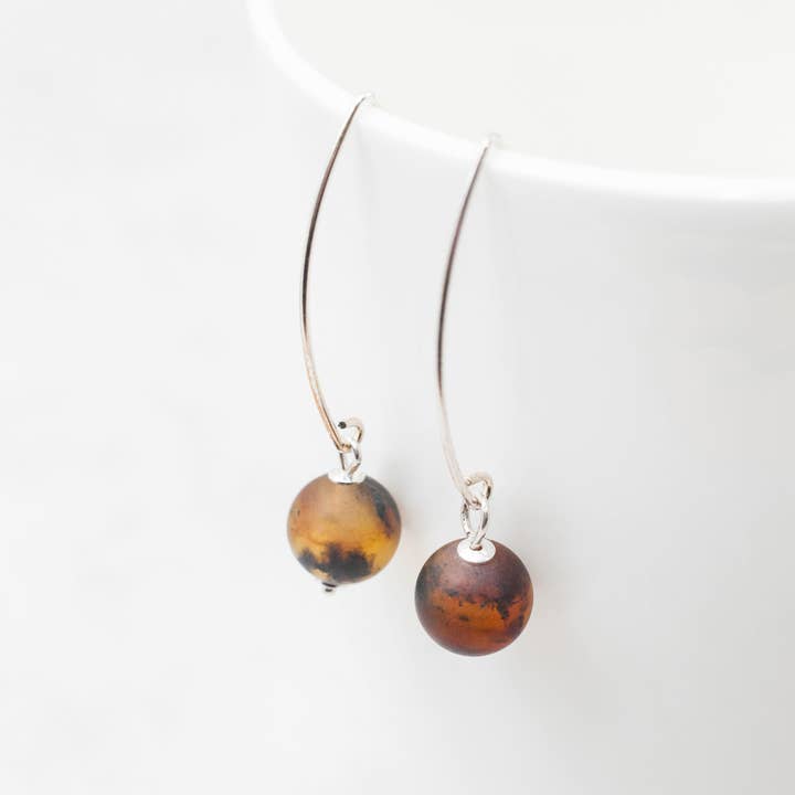 Marcin Waryszak - Wholesale Hoop Earrings - Green Amber Earrings Natural Baltic Amber Earrings Amber3