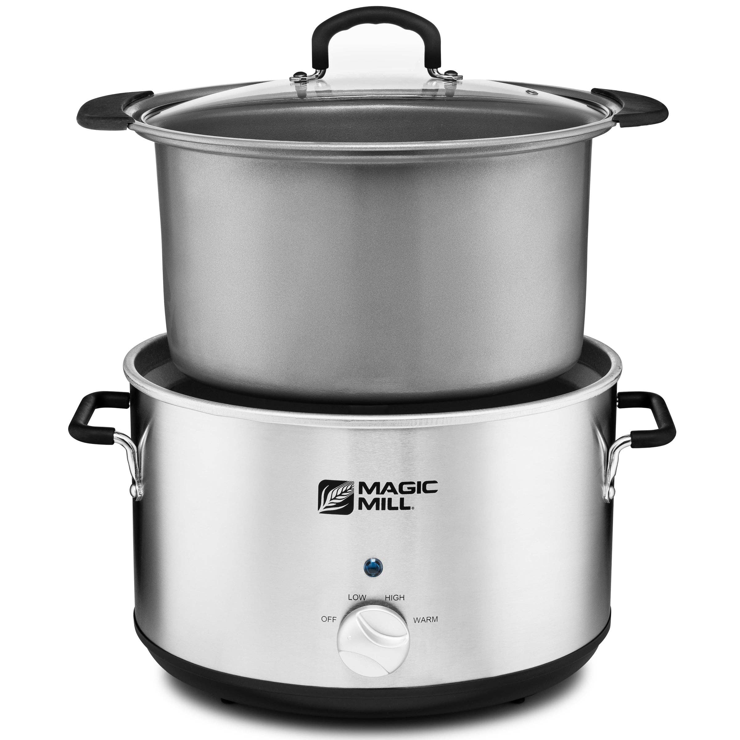 Alpine - Wholesale Cooking Pot - MAGIC MILL 10 QUART OVAL CROCK POT WITH COOL TOUCH HANDLES AND ALUMINUM POT WITH HEAVY DUTY NON-STICK COATING MODEL# MSC10304