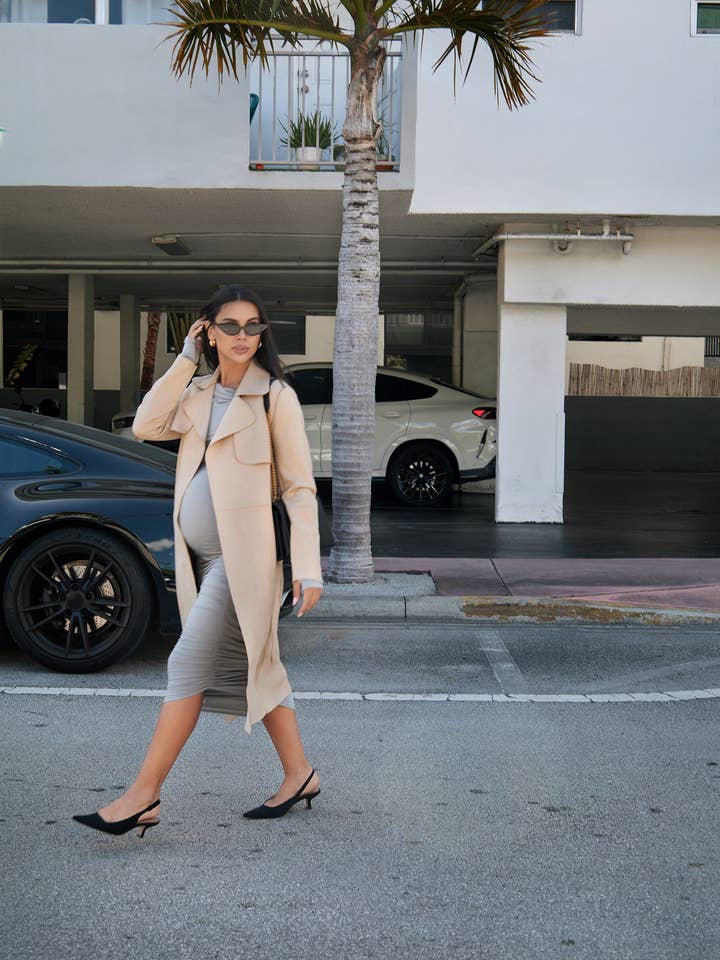 THE CINCHED ASYMMETRICAL MICRO MODAL SKIRT / OPAL GREY for wholesale by LO+JAYNE