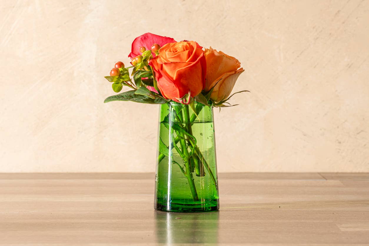 Verve Culture - Wholesale Drinking Glass/Cup - Moroccan Cone Glassware Large - Green3