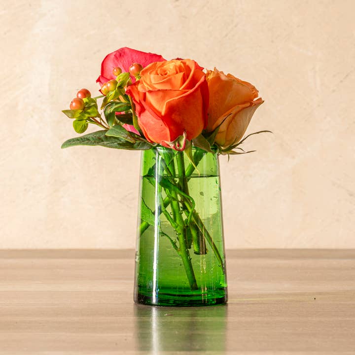 Verve Culture - Wholesale Drinking Glass/Cup - Moroccan Cone Glassware Large - Green3