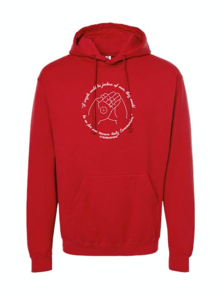 If Angels Could Be Jealous - St. Maximilian Kolbe Hoodie Sweatshirt for wholesale by Sock Religious