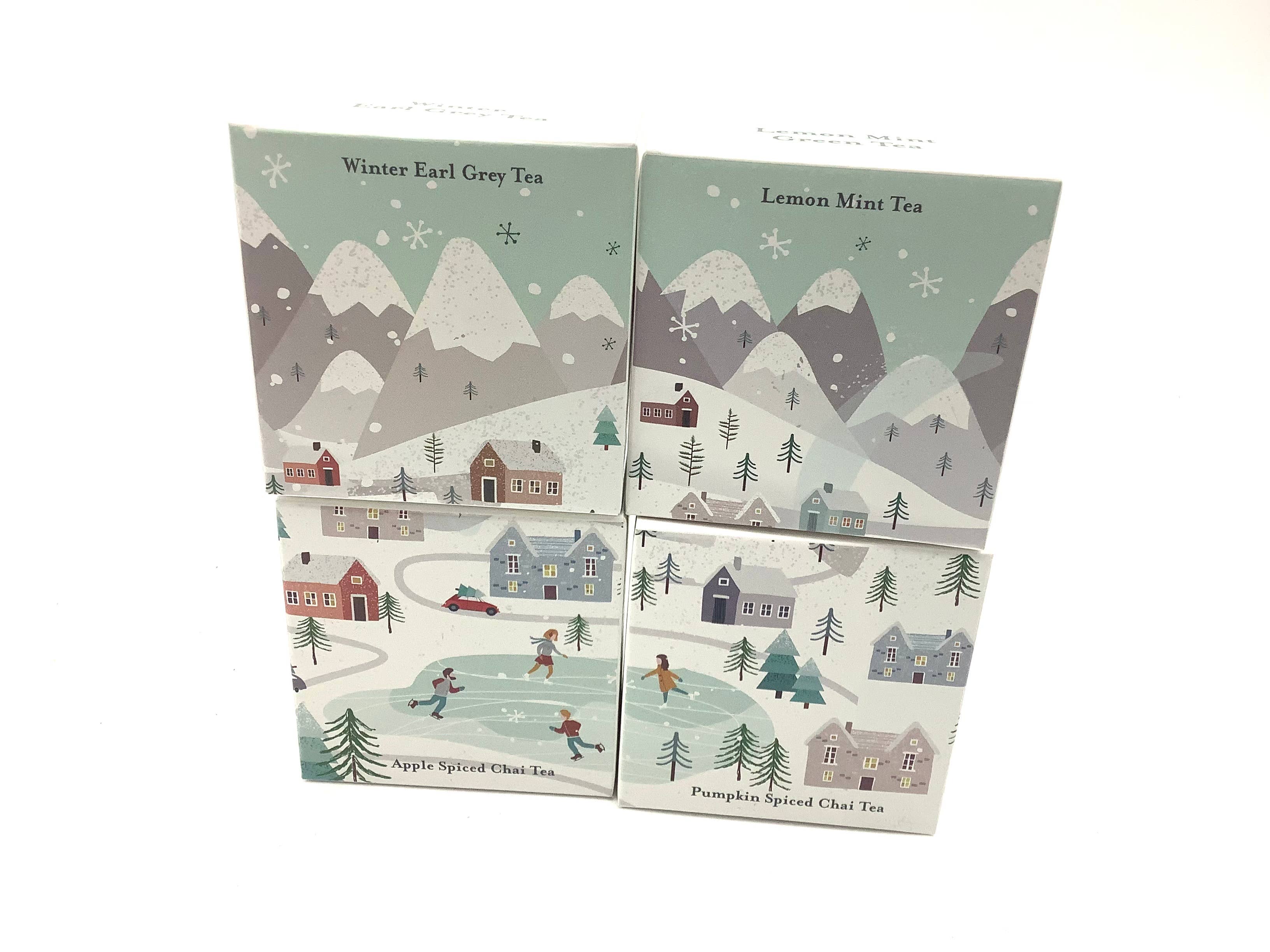 All Little Cute Things - Wholesale Tea Bags - Winter Wonderland Village Assorted Tea Boxes 1