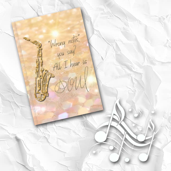 Saxophone Journal | Lined Notebook for Sax Enthusiasts for wholesale by Gilded Iris Designs, LLC