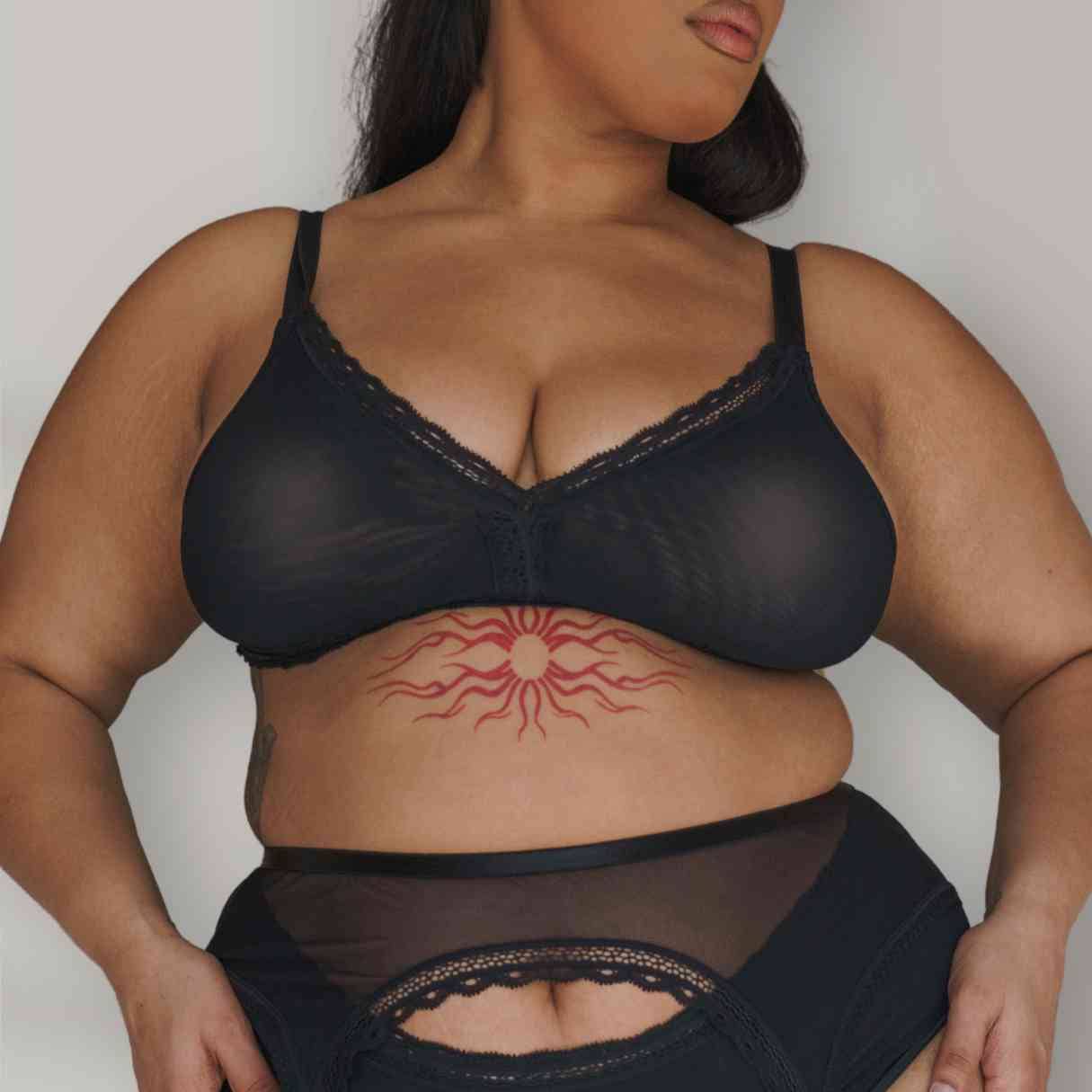 Sheerly Mesh Bralette in Black for wholesale on Faire1