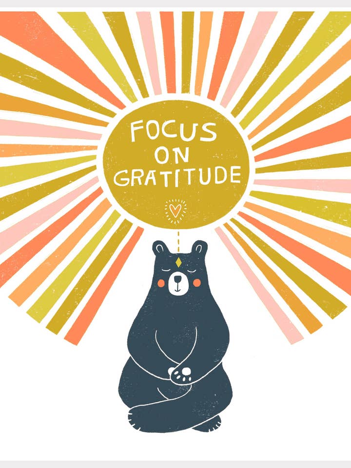 Print - Céntrate en la gratitud para venta al por mayor de Jessica Swift