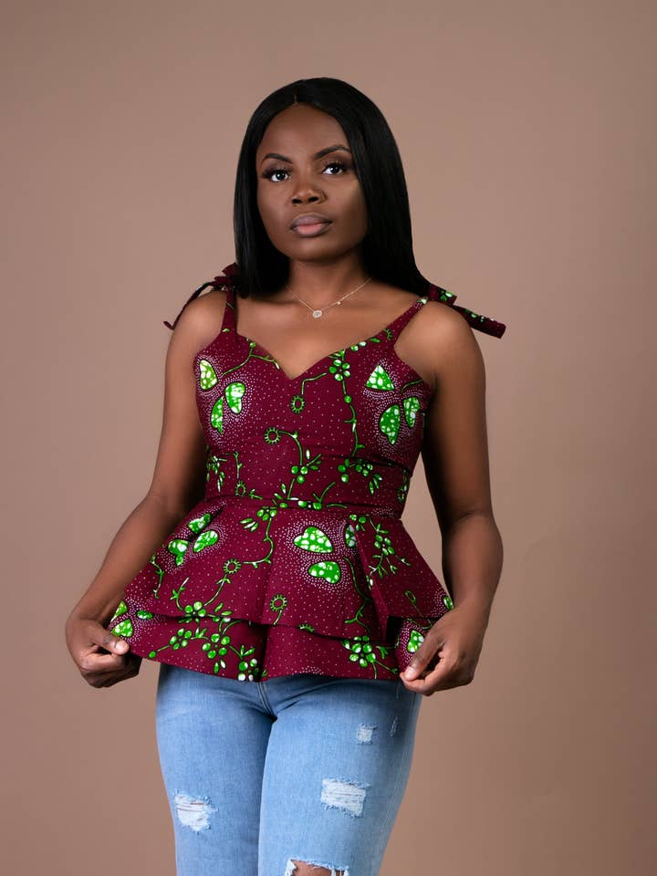 EFIA Peplum Top for wholesale by Abebi Modish